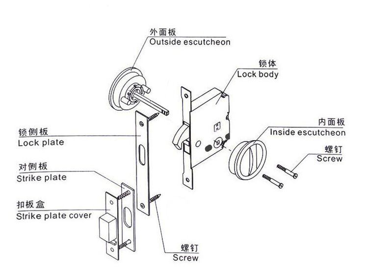 91抖音下载大全91抖音轻量版RSL-610BK 室内移门拧手锁